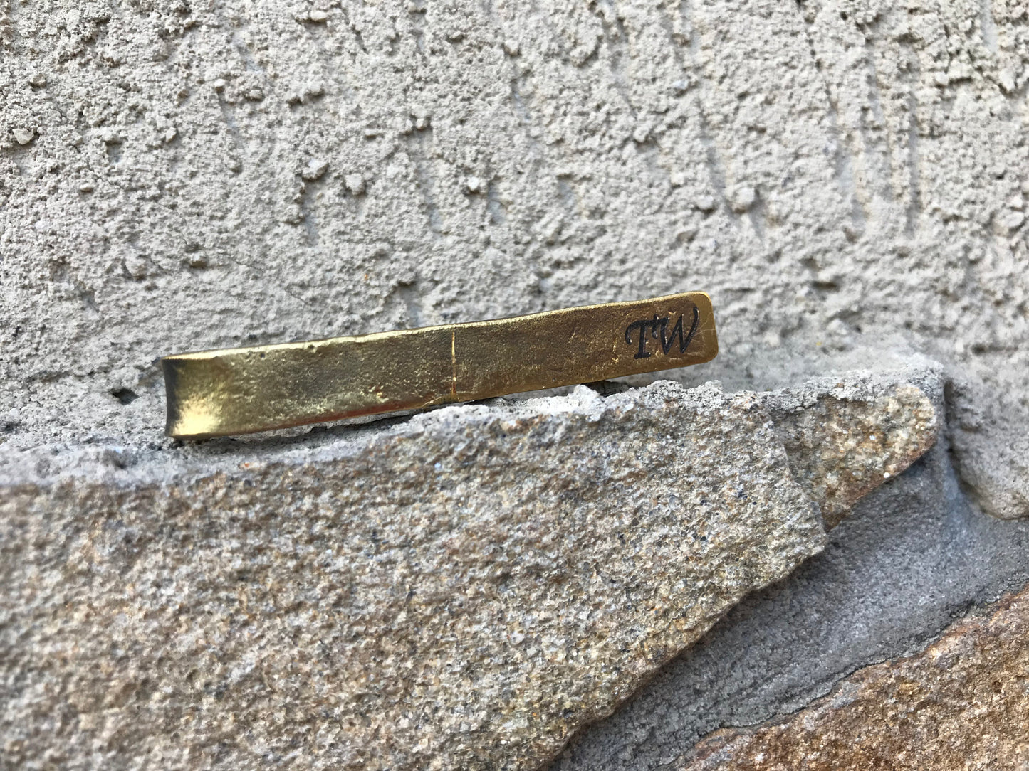 Bronze tie clip, tie clip, tie bar, tie tack, bronze gift for men, bronze gift for him, personalized tie clip, mens bronze gifts, tie clips