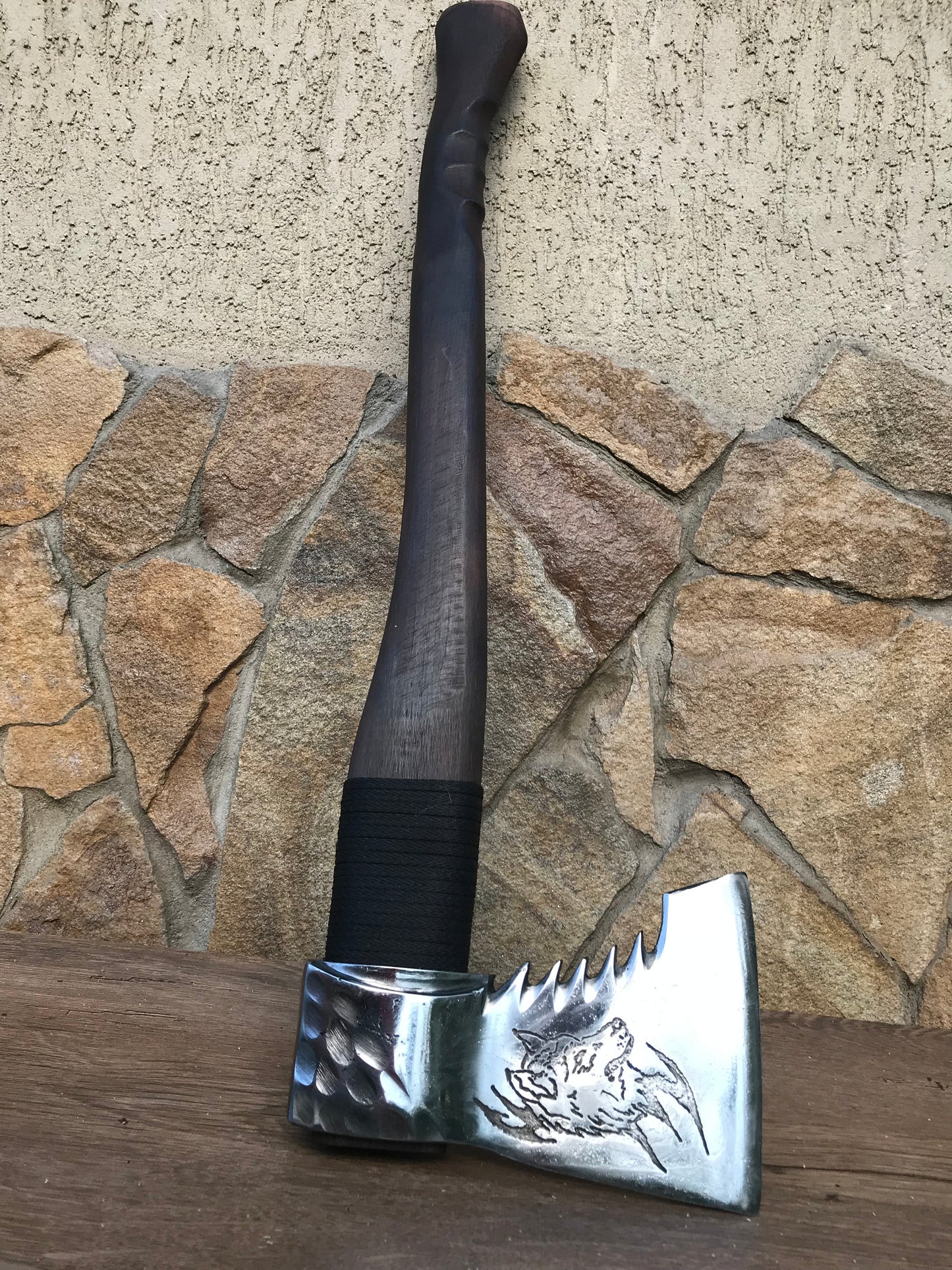 Personalized axe, leather sheath, viking axe, wolf, mens tools, handyman gifts, wolf decor, tools, gifts for men, gifts for dad,etched image