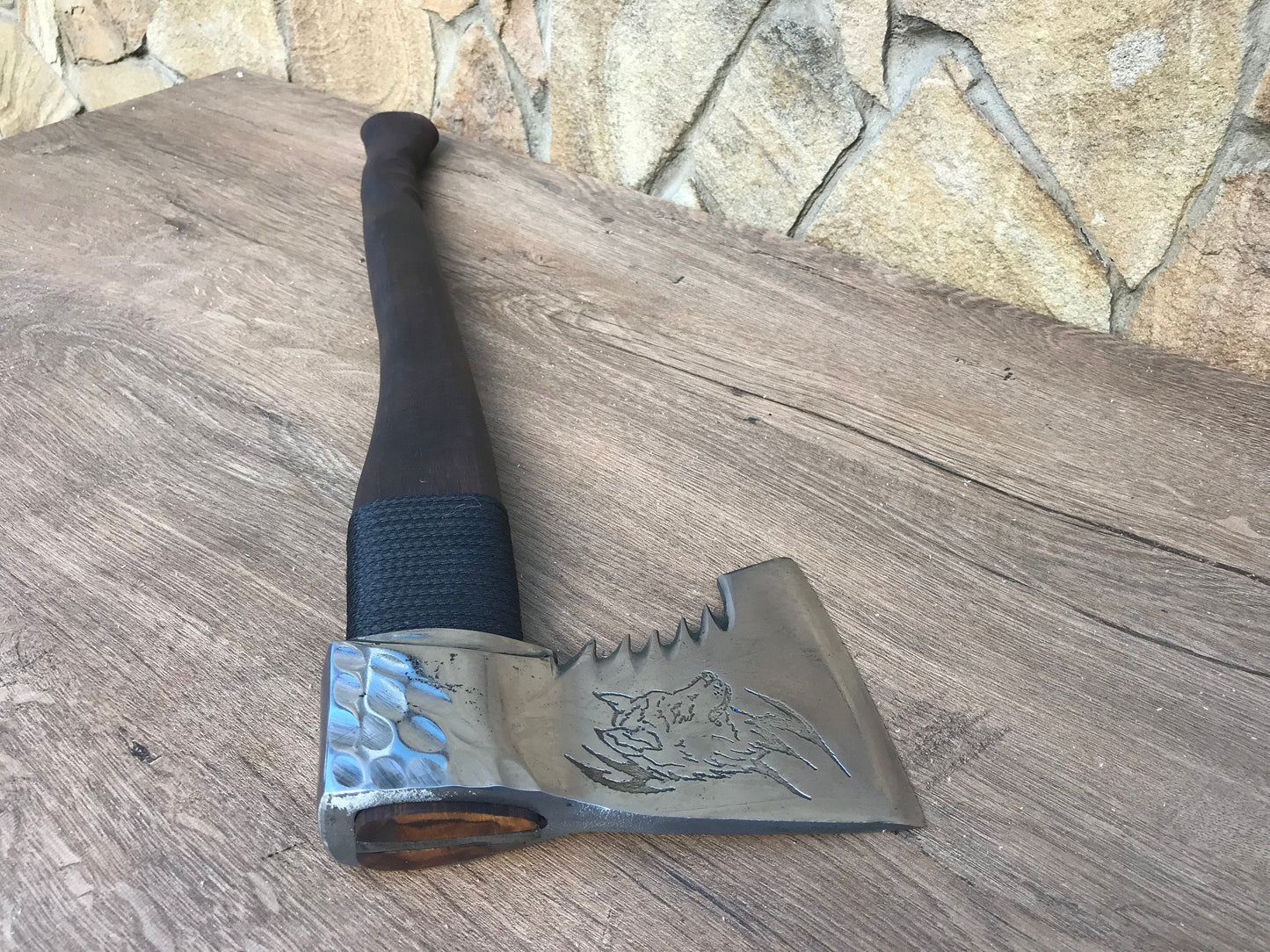 Personalized axe, leather sheath, viking axe, wolf, mens tools, handyman gifts, wolf decor, tools, gifts for men, gifts for dad,etched image