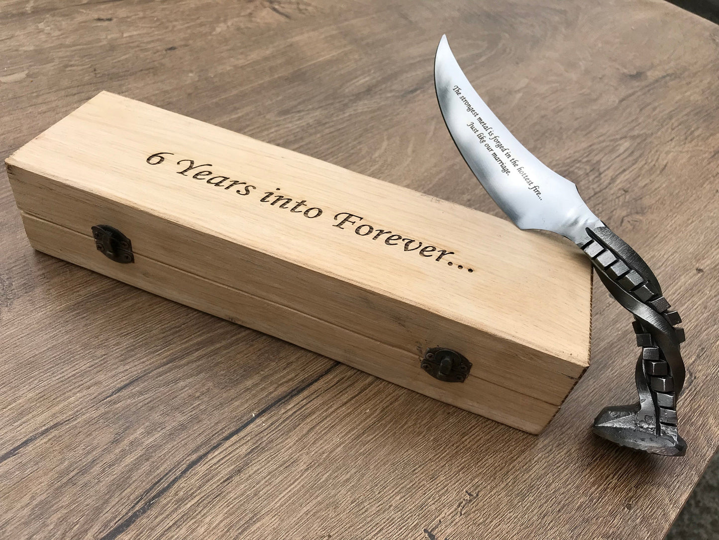 6th anniversary, 6 year anniversary, railroad spike knife, 6th anniversary gift for him, iron gift for him, iron anniversary gift for him