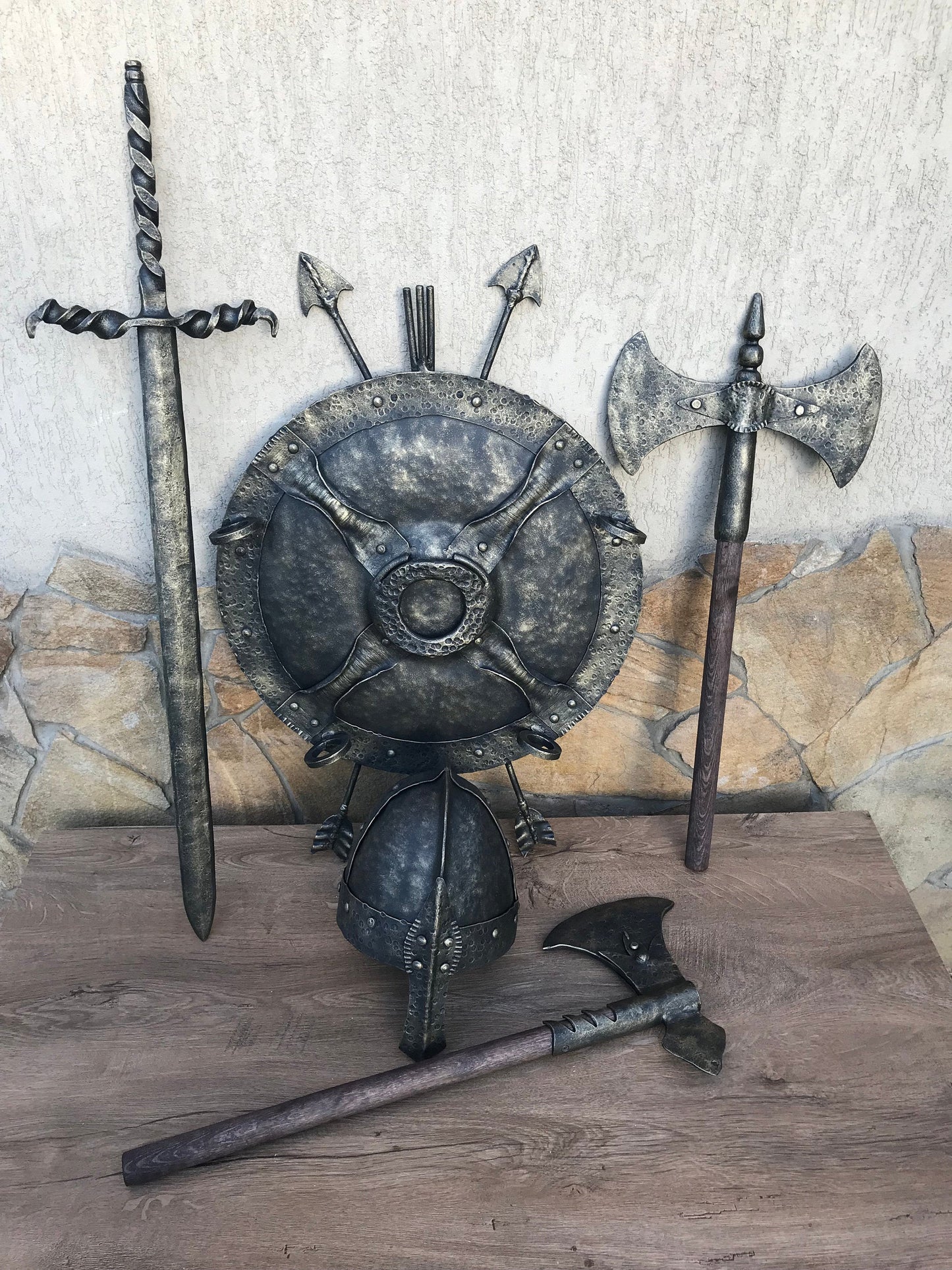 Engraved helm, personalized gift, viking helm, helm, medieval helm, castle, knight, warrior, medieval, cosplay armor, cosplay weapon, axe