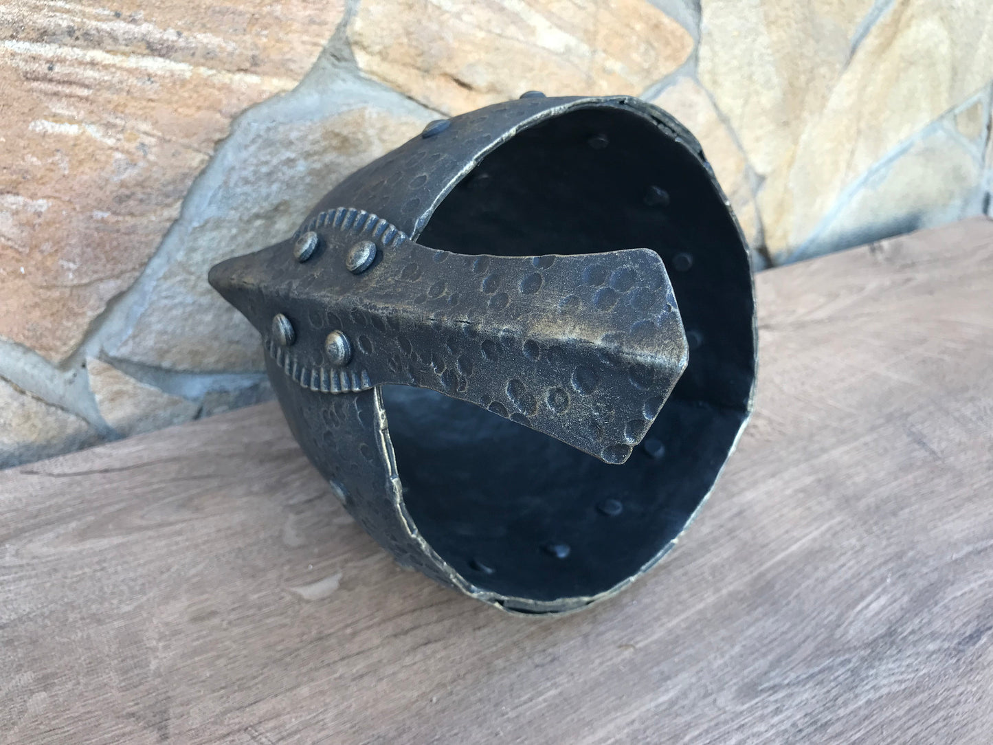 Viking helm, helm, medieval helm, battle helm, knight helm, warrior helm, helmet, Middle Ages helm, crusader helm, reenactor, bassinet, axe