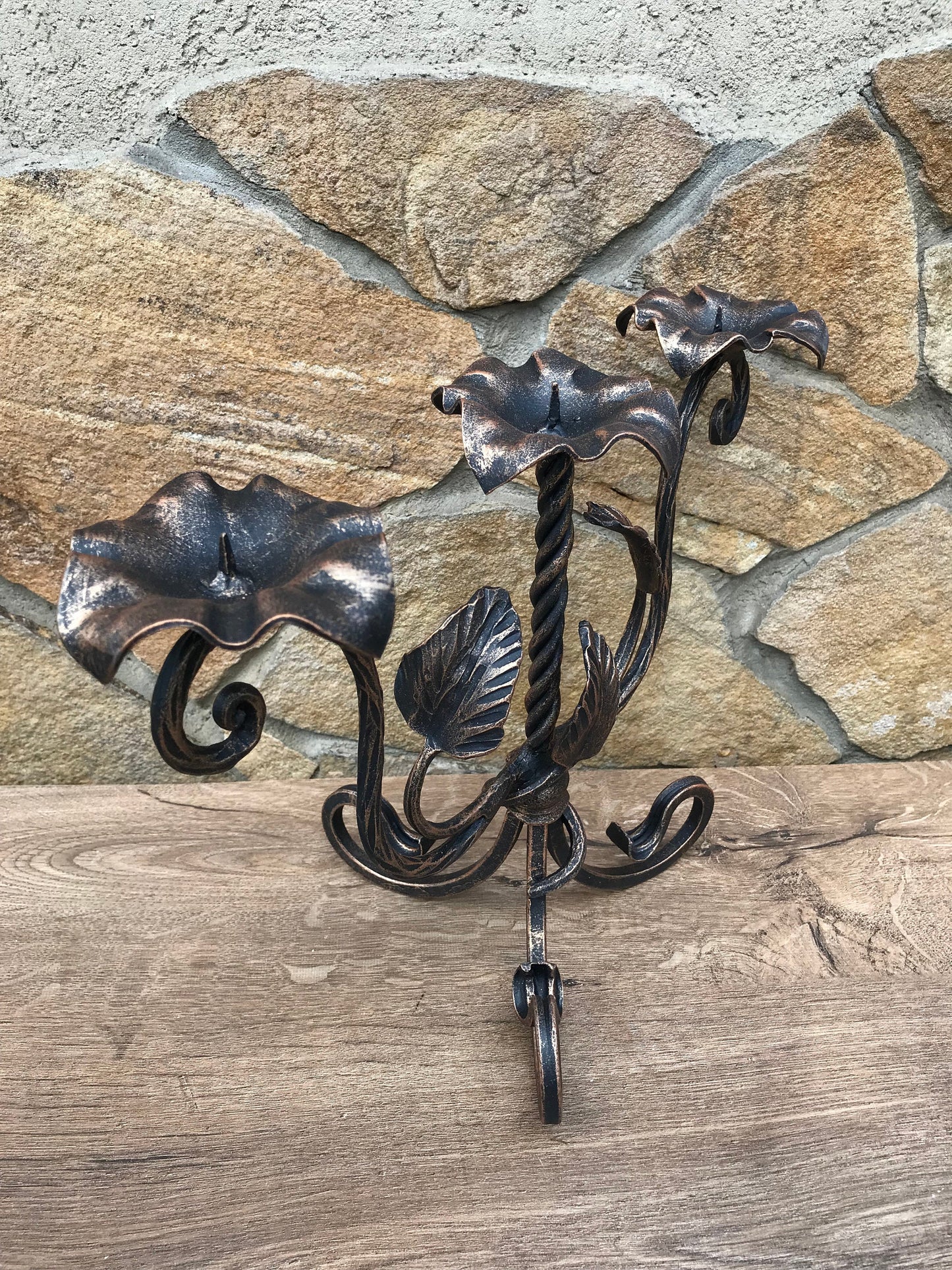 Candle holder, iron gift for her,hand forged candle holder, iron anniversary gift for her, iron anniversary gift for him, candlestick holder