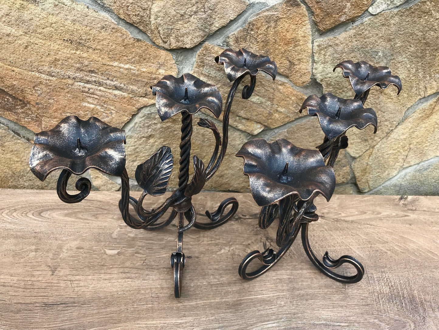 Candle holder, iron gift for her,hand forged candle holder, iron anniversary gift for her, iron anniversary gift for him, candlestick holder