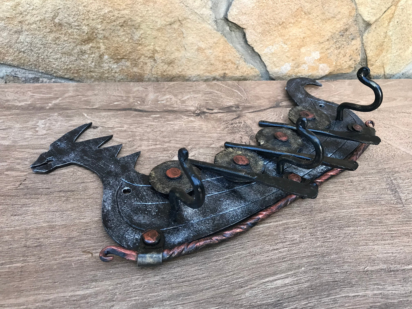 Wall hanger, viking ship, wall hook, wall rack, viking furniture, viking reenactment, drakkar, odin, viking life, valkyrie, replica,medieval
