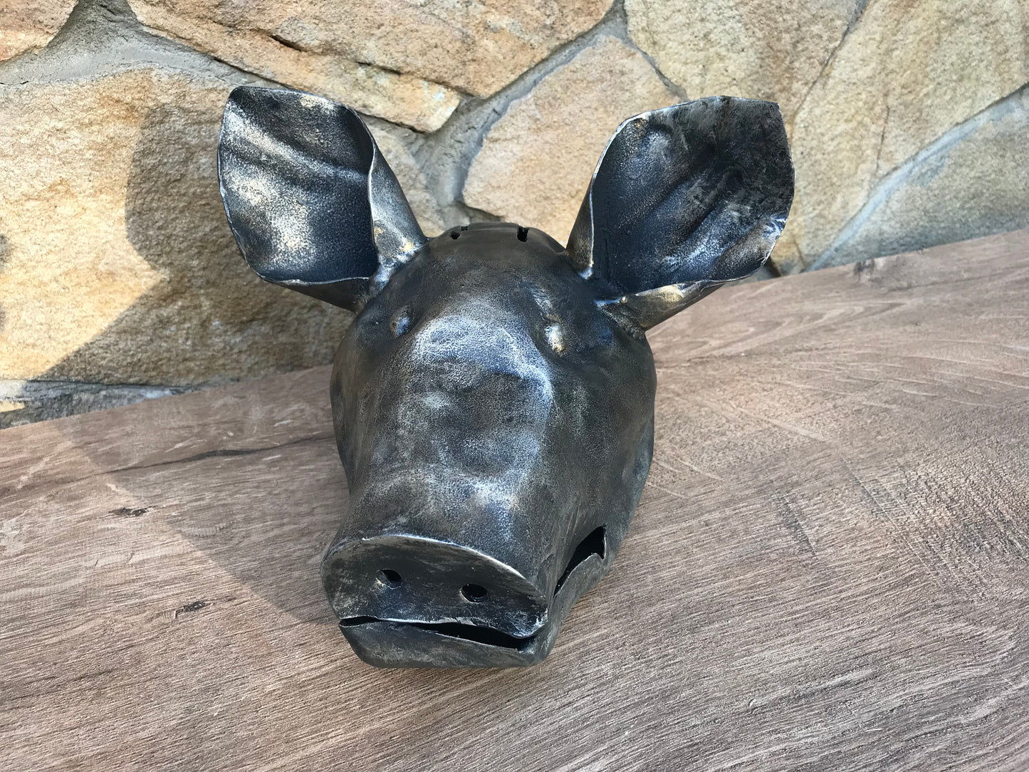 Knife holder, knife stand, knife display, kitchen knife, knife storage, knife rack, culinary gift, kitchen gift, pig, pig head, chef gift