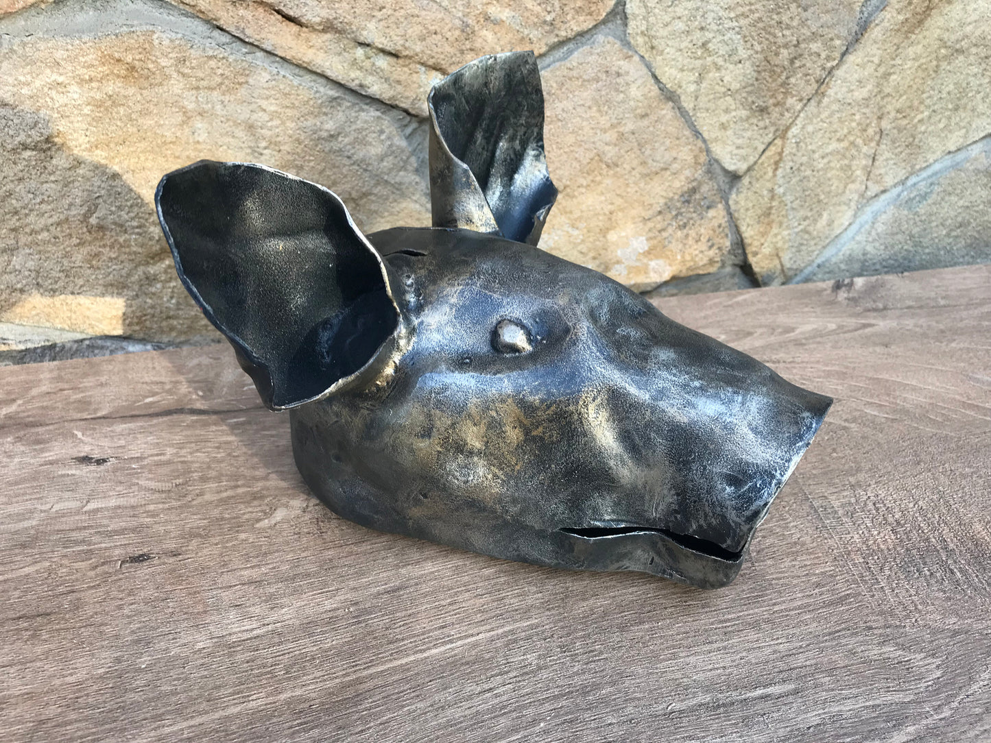 Knife holder, knife stand, knife display, kitchen knife, knife storage, knife rack, culinary gift, kitchen gift, pig, pig head, chef gift