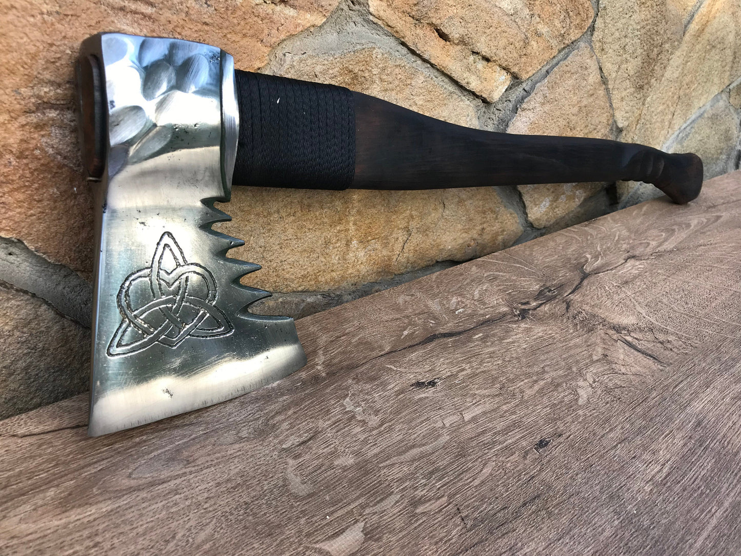 Celtic love knot, mens gift, viking axe, hatchet, Celtic gift, love knot, gift for men, manly gift, iron gift, mens anniversary gift, axe