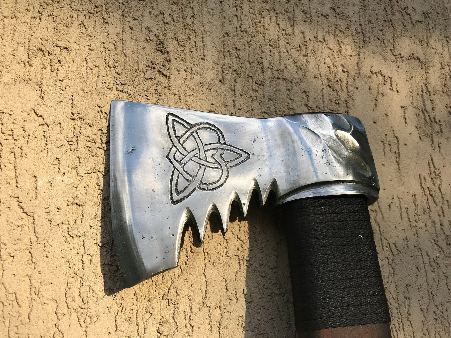 Celtic love knot, mens gift, viking axe, hatchet, Celtic gift, love knot, gift for men, manly gift, iron gift, mens anniversary gift, axe