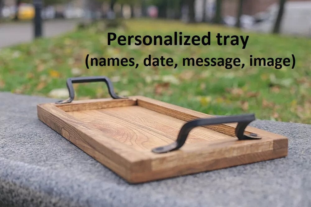 Serving tray, wooden tray, custom tray, coffee table tray, coffee tray, custom serving tray, personalized tray, wedding gift, wedding tray