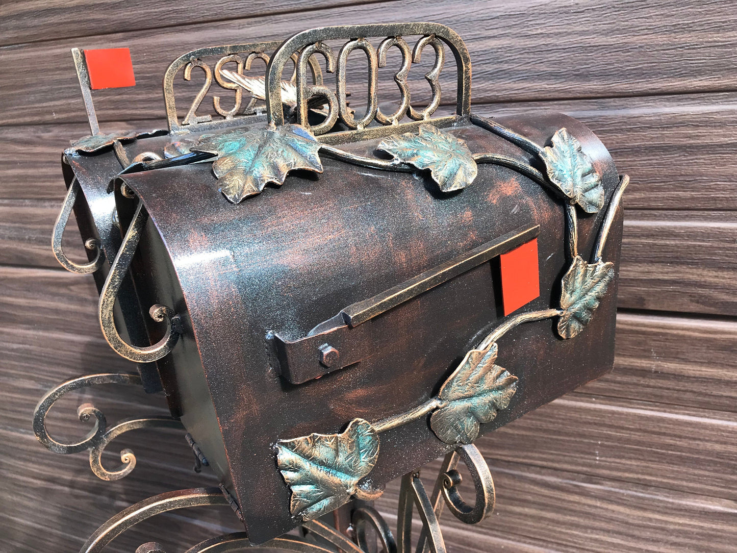 Mailbox post, post box, mailbox, mail box, custom mailbox, iron gift, iron anniversary, outdoor decor, porch decor, butterfly,viking axe,axe