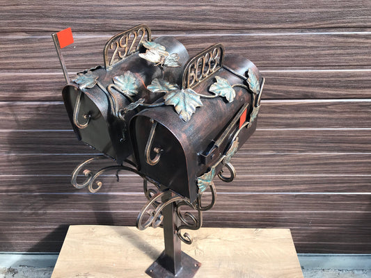 Mailbox post, post box, mailbox, mail box, custom mailbox, iron gift, iron anniversary, outdoor decor, porch decor, butterfly,viking axe,axe