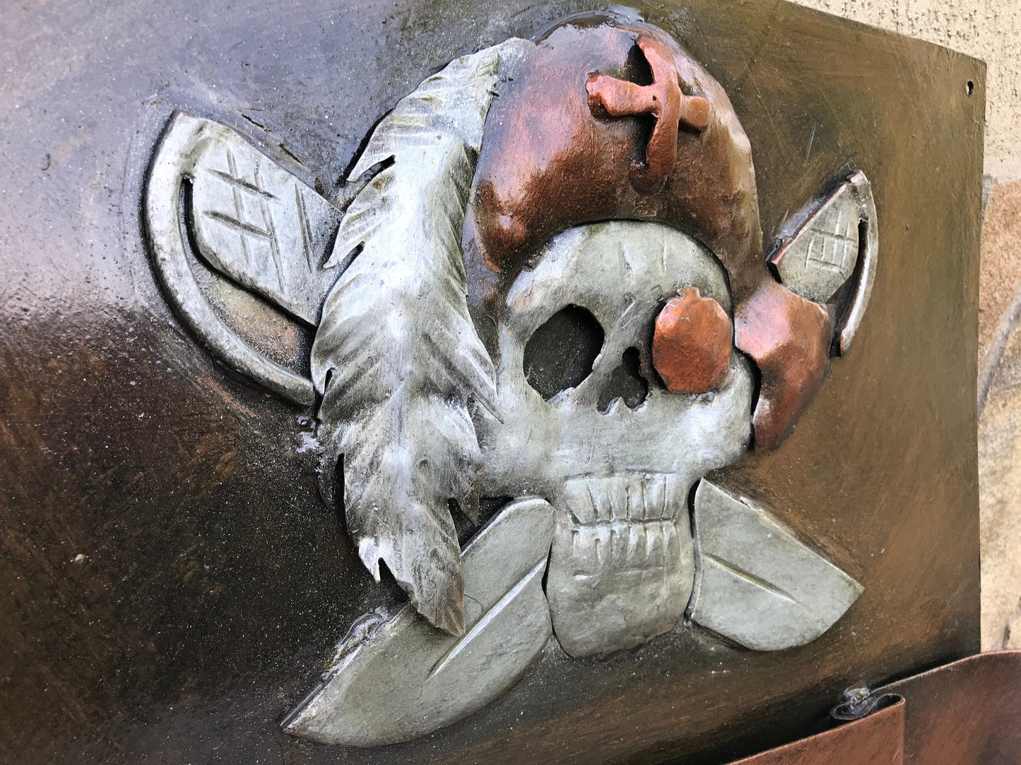 Iron pirate decor, pirate gift, iron pirate, pirate flag, pirate skull,pirate wall art,metal sculpture,iron gifts,treasure map,custom pirate