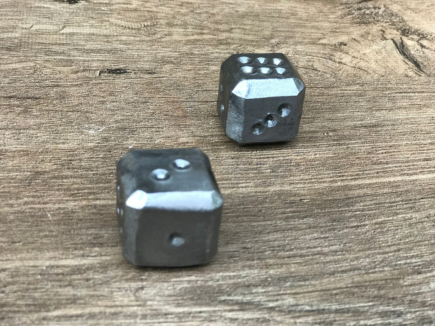 Iron dices, 6th anniversary, iron gift, iron anniversary, set of dices, custom dice, gambling dice, gaming dice, dice games, tabletop game
