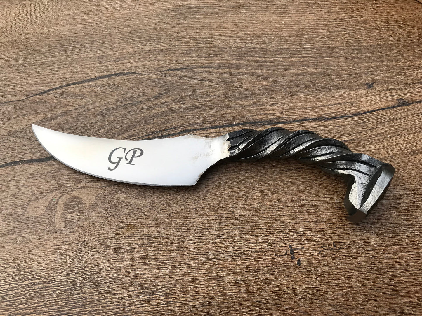 Iron anniversary gift for him, 6 year anniversary, railroad spike knife, 6th anniversary, iron wedding anniversary, iron gift for him,knife