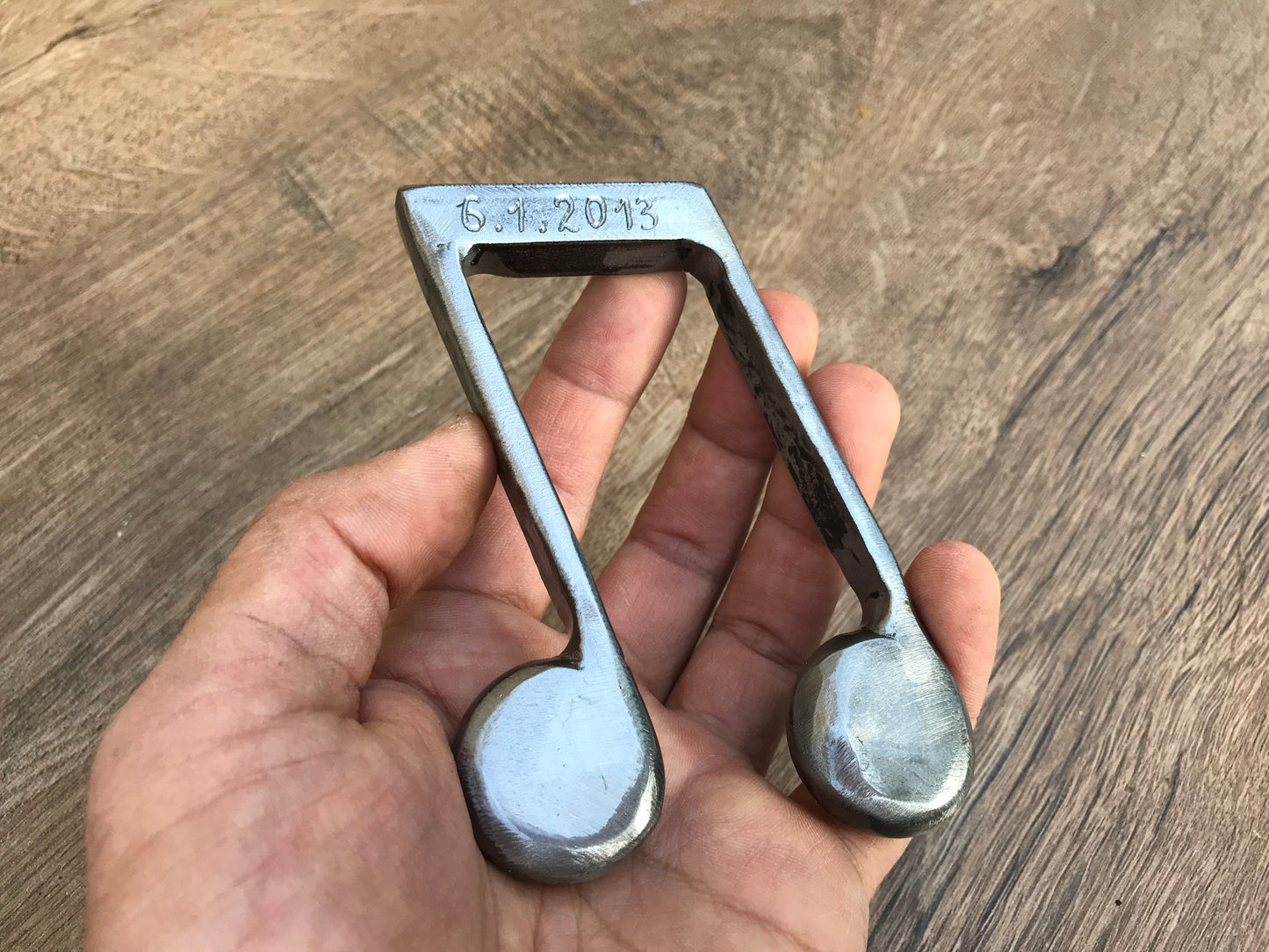 6th anniversary gift, iron anniversary, wooden gift, iron gift, gift box, music note, treble clef, iron note,music sculpture,music note gift