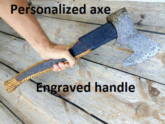 Axe, mens birthday gift, viking axe, tomahawk, throwing axe, best man gift, viking bearded axe, BBQ, wood cutting, wood cutter, wooden gift