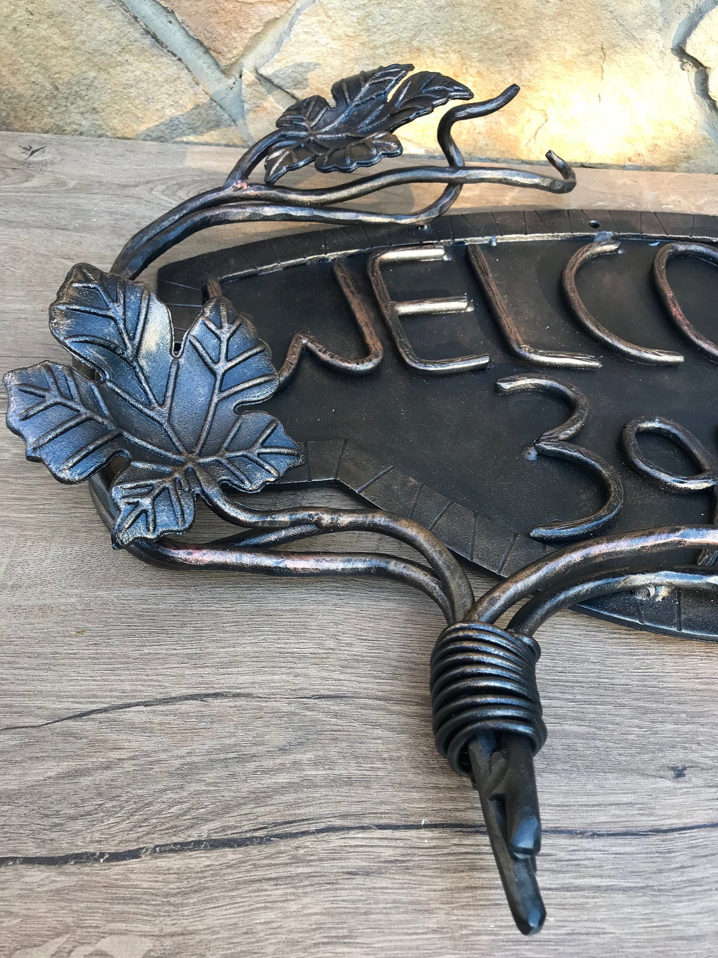 Hand forged address sign, welcome sign, welcome plaque, customized address sign, personalized plaque, custom address sign, personalized sign