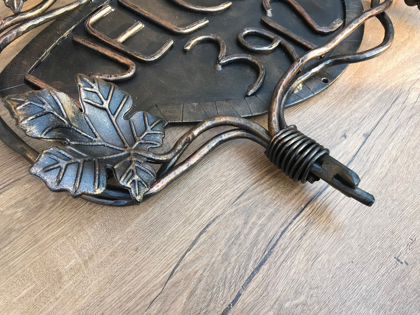 Hand forged address sign, welcome sign, welcome plaque, customized address sign, personalized plaque, custom address sign, personalized sign