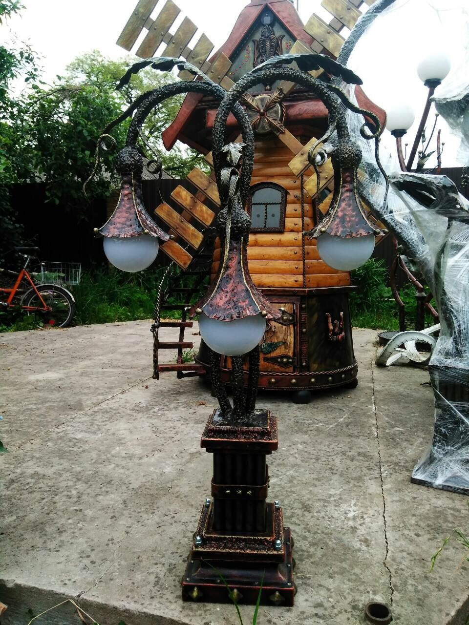 Outdoor lighting, garden lantern, fairy lantern, lamp post, metal lantern, fairy lights, party decor, garden sculpture,fall decor,yard decor