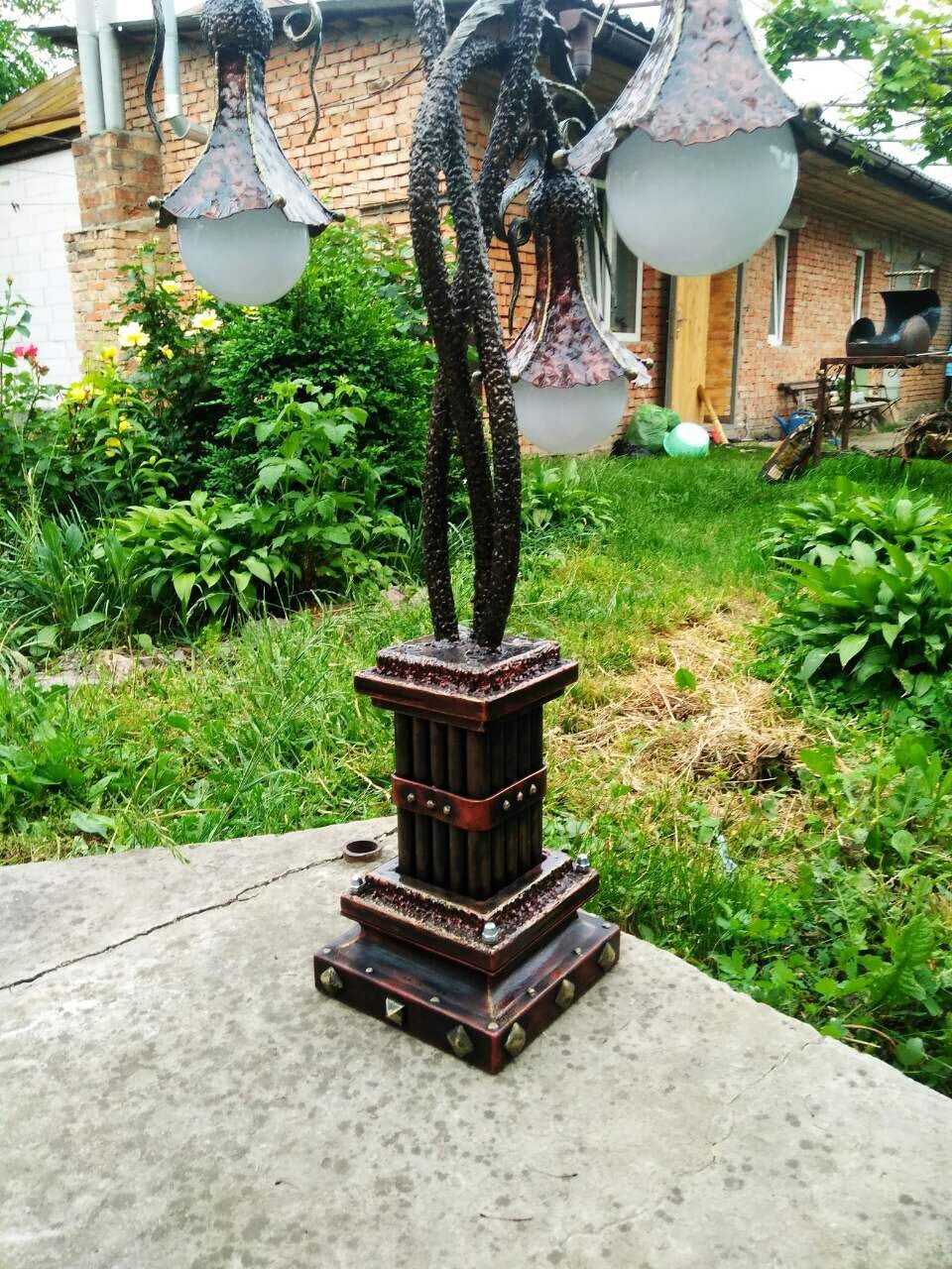Outdoor lighting, garden lantern, fairy lantern, lamp post, metal lantern, fairy lights, party decor, garden sculpture,fall decor,yard decor