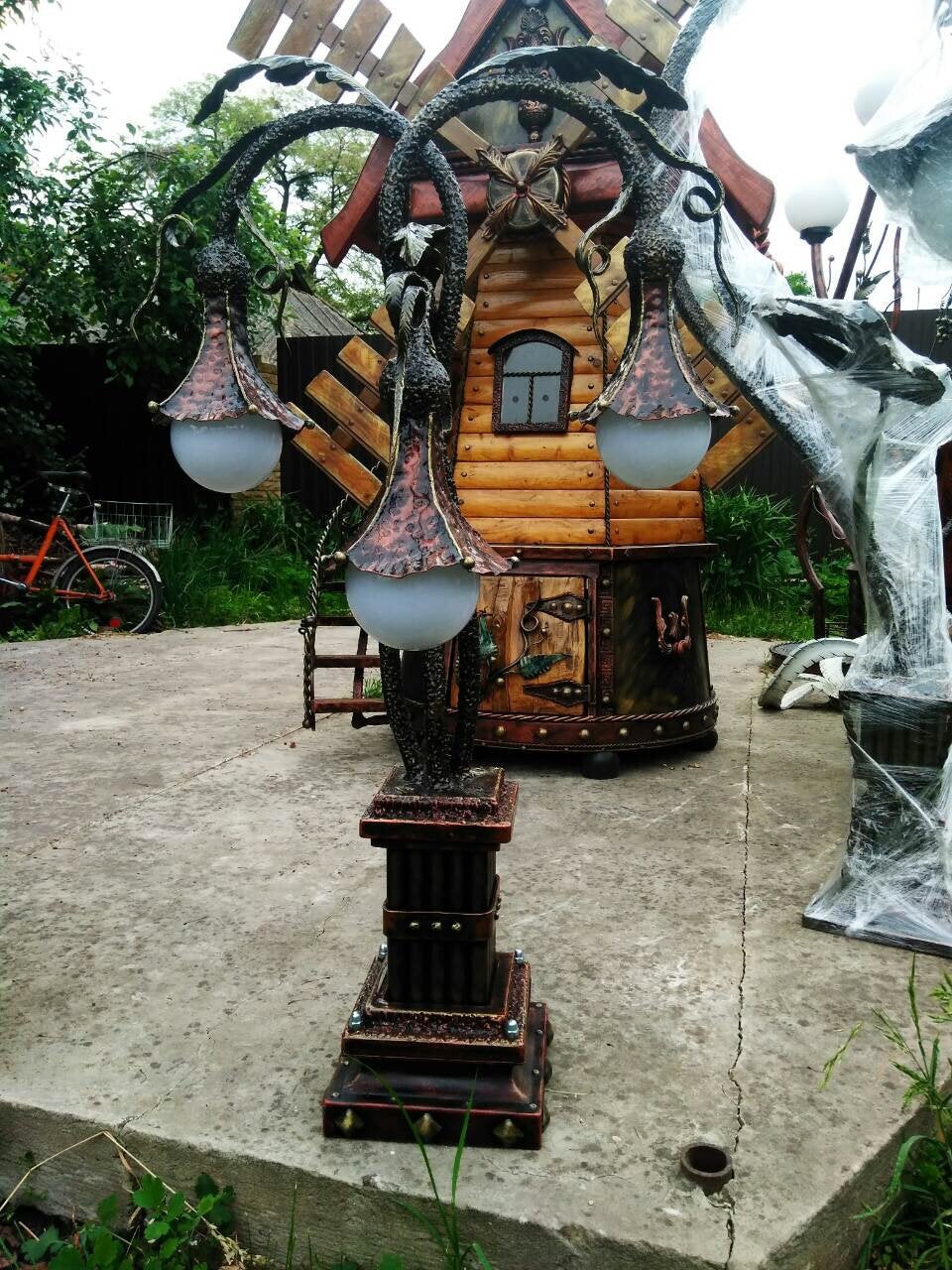 Outdoor lighting, garden lantern, fairy lantern, lamp post, metal lantern, fairy lights, party decor, garden sculpture,fall decor,yard decor