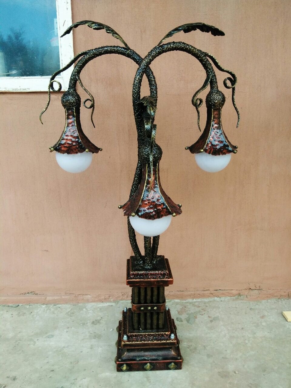Outdoor lighting, garden lantern, fairy lantern, lamp post, metal lantern, fairy lights, party decor, garden sculpture,fall decor,yard decor