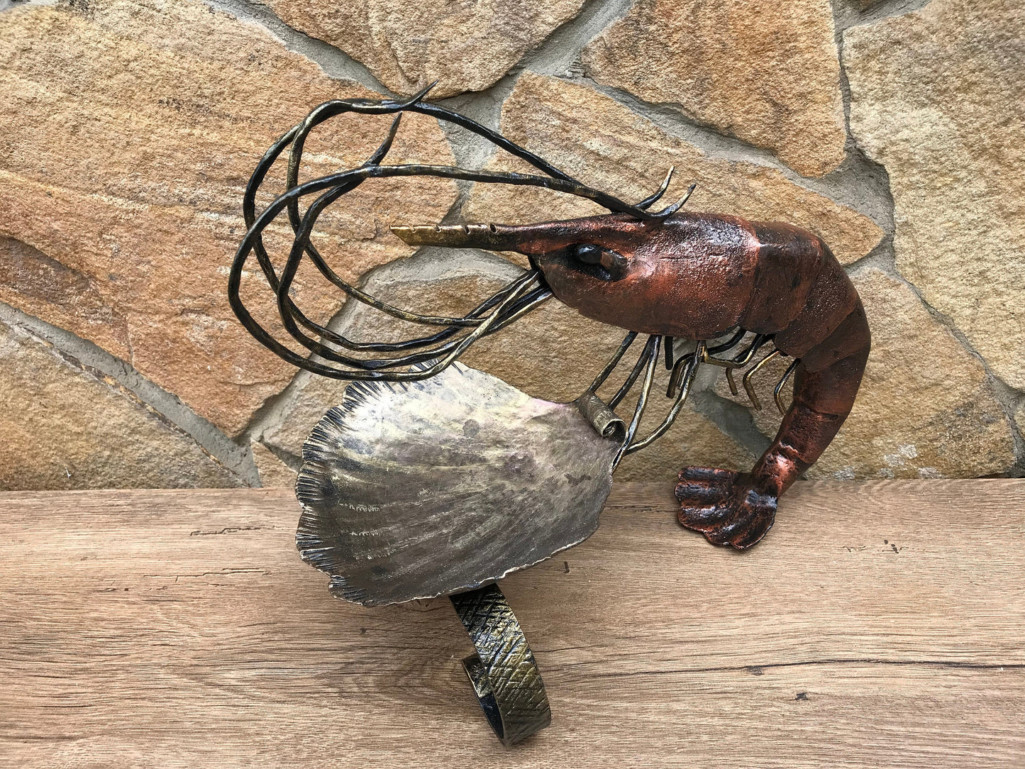 Ashtray, ash tray, iron anniversary gift for him, iron anniversary gift for her, iron gifts, iron gift, cigar ashtray,gift for smoker,shrimp