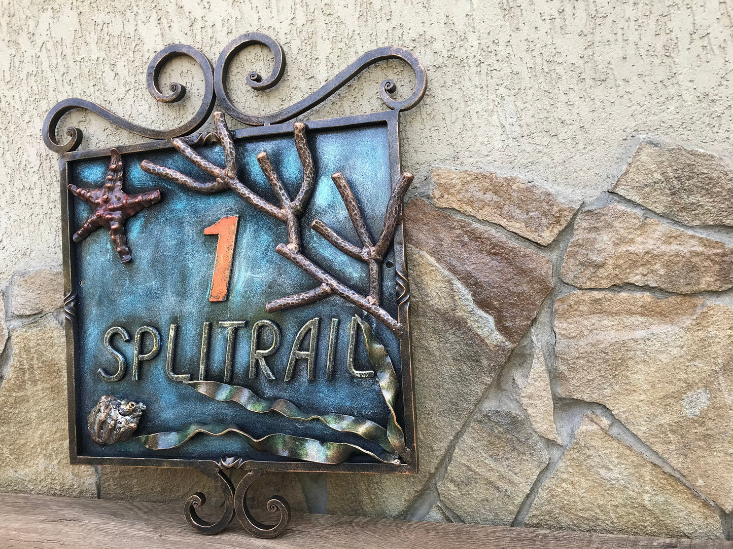 House number plaque, house number sign, sea theme, ocean theme, house number ideas, house number, numbers, plaque, sign, sea life,ocean life