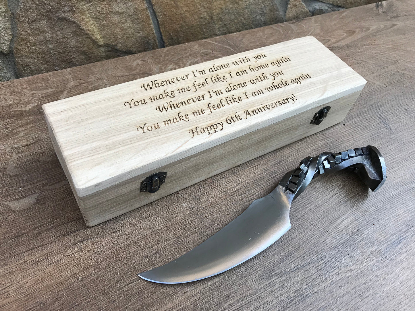 6 year anniversary, iron gift for him, railroad spike knife, sixth anniversary, 6th anniversary gift for him, iron anniversary gift for him