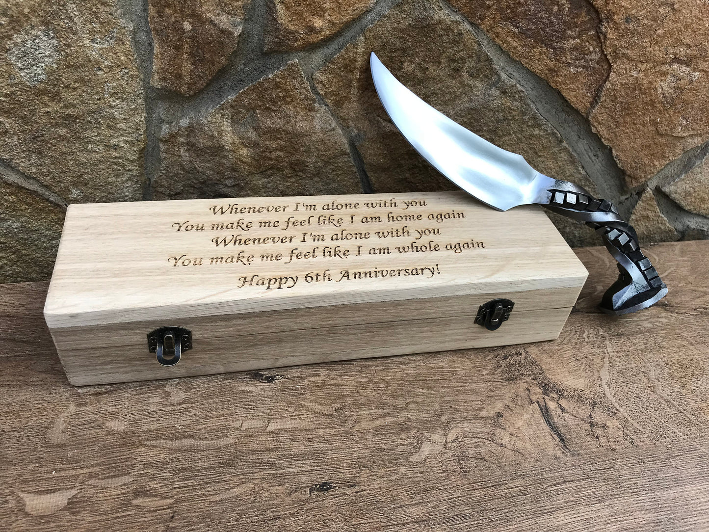 6 year anniversary, iron gift for him, railroad spike knife, sixth anniversary, 6th anniversary gift for him, iron anniversary gift for him