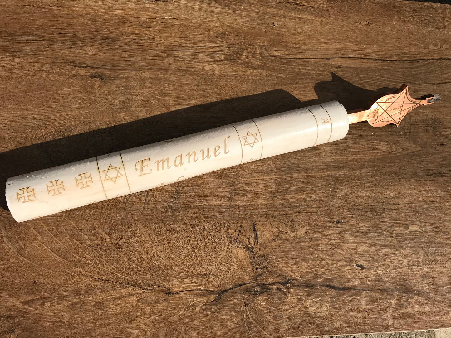 Magic mace, spirituality, ritual athame, copper mace, mace, altar tools, magic wand, witch, vicca tribal, shamanism, flail, druid weapon