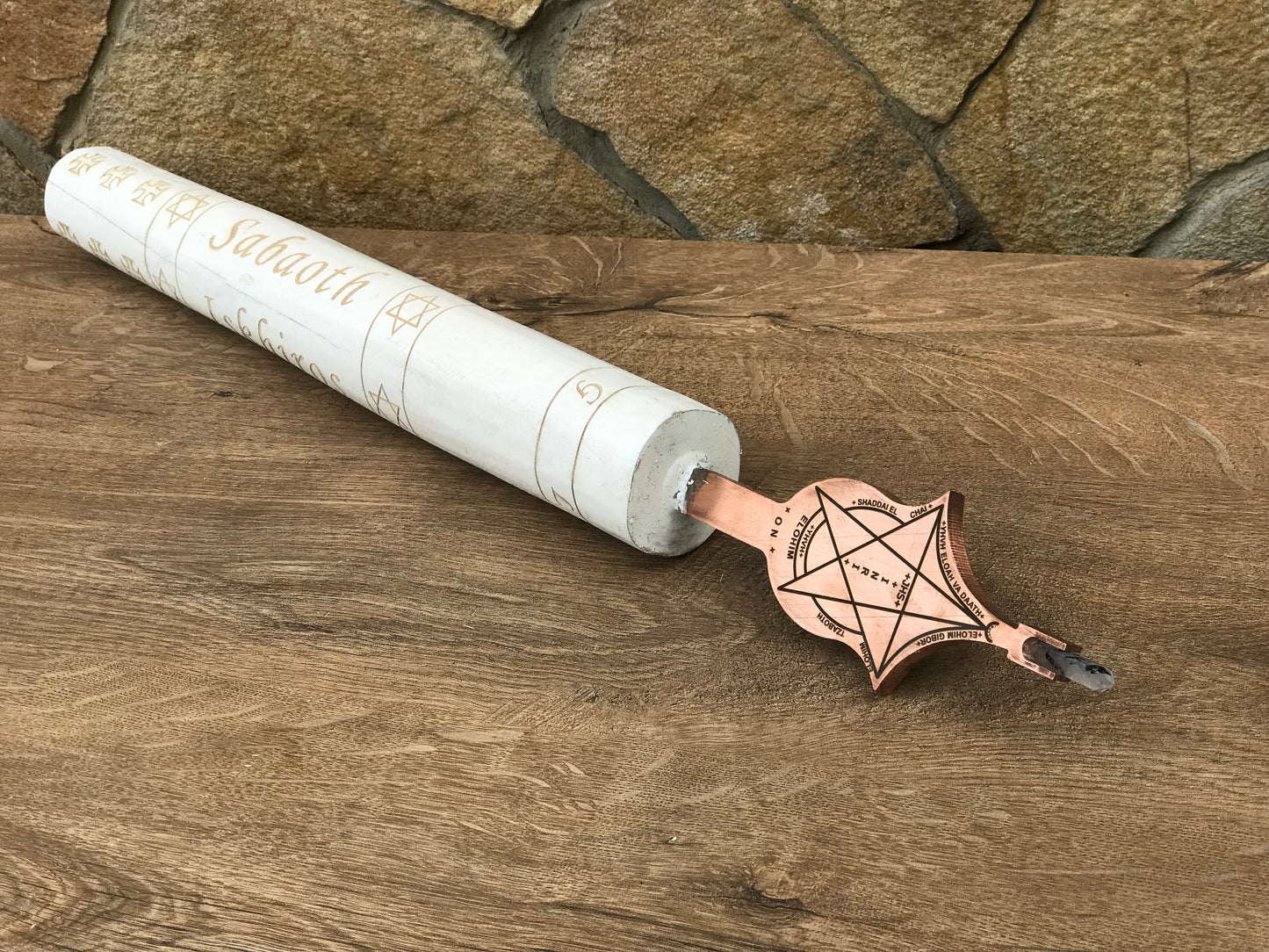 Magic mace, spirituality, ritual athame, copper mace, mace, altar tools, magic wand, witch, vicca tribal, shamanism, flail, druid weapon