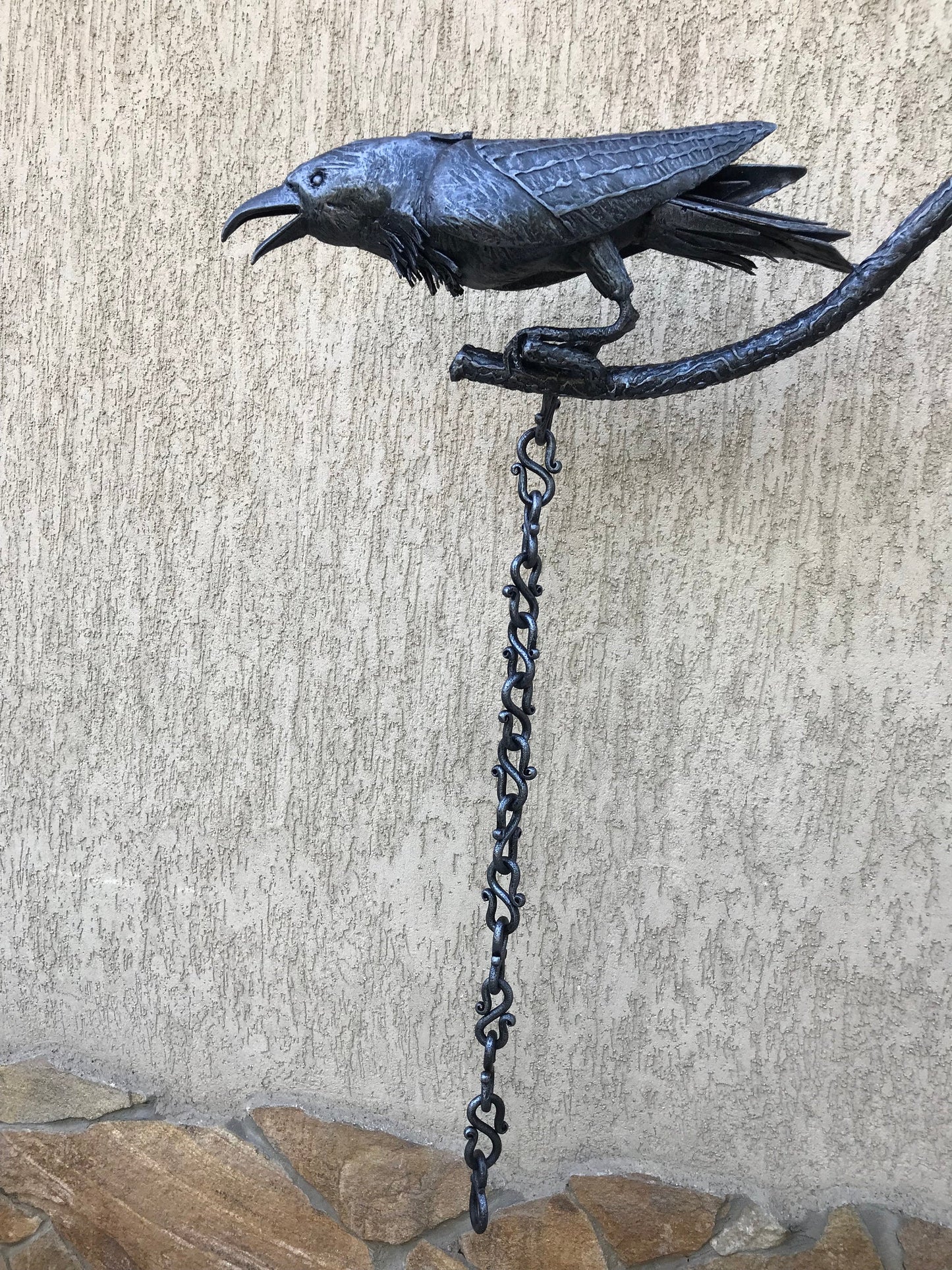 Hand forged chain, medieval, chain, iron chain, plant hanger, lamp hanger, sconce hanger, outdoor,garden decor,hardware,vintage,chain holder