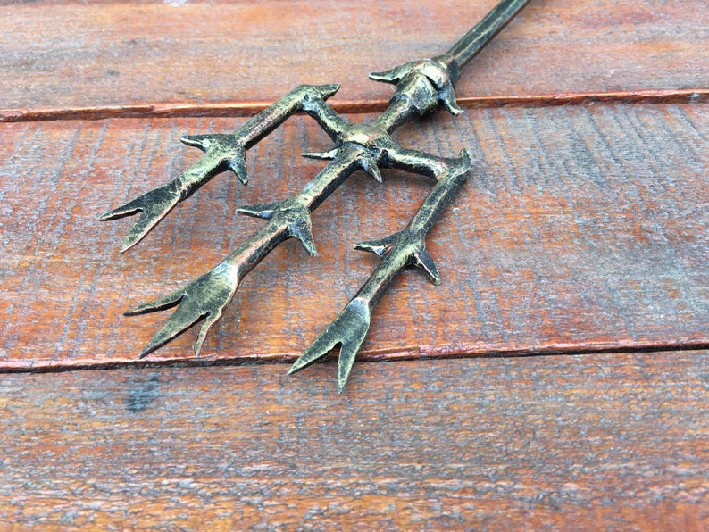 Poseidon trident, trident of Poseidon, mermaid trident, Nuptune trident, hand forged trident, cosplay, cartoon, ocean decor, aquaman