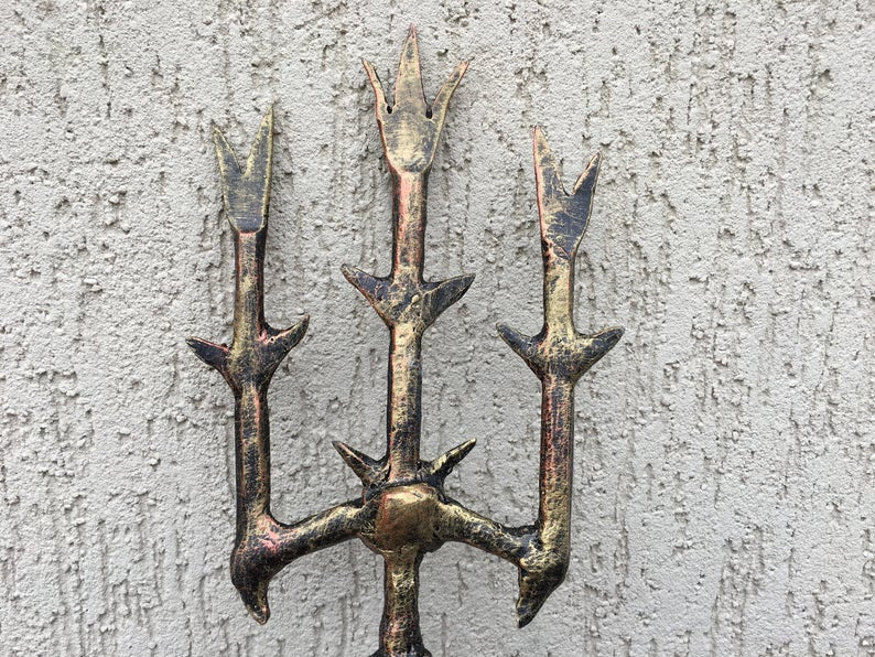 Poseidon trident, trident of Poseidon, mermaid trident, Nuptune trident, hand forged trident, cosplay, cartoon, ocean decor, aquaman