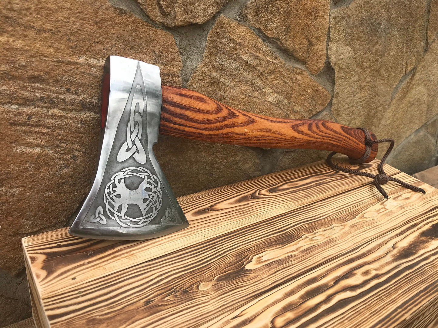 Mens gift, tree of life, viking axe, gift box, celtic, hatchet, wooden gift, handyman tool, groomsman gift, tree of life decor, viking gift