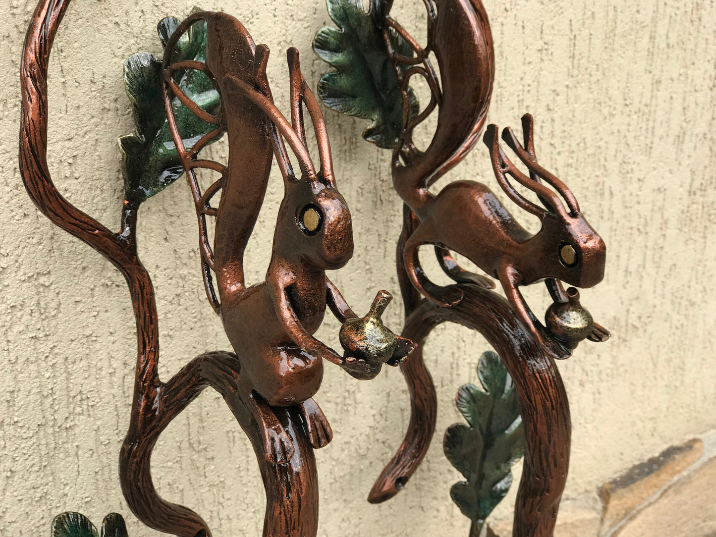 Door pull, door puller, door handle, door, squirrel, oak, acorn, forest fairy, forest art, wild animals, fairy tale, forest wall decor