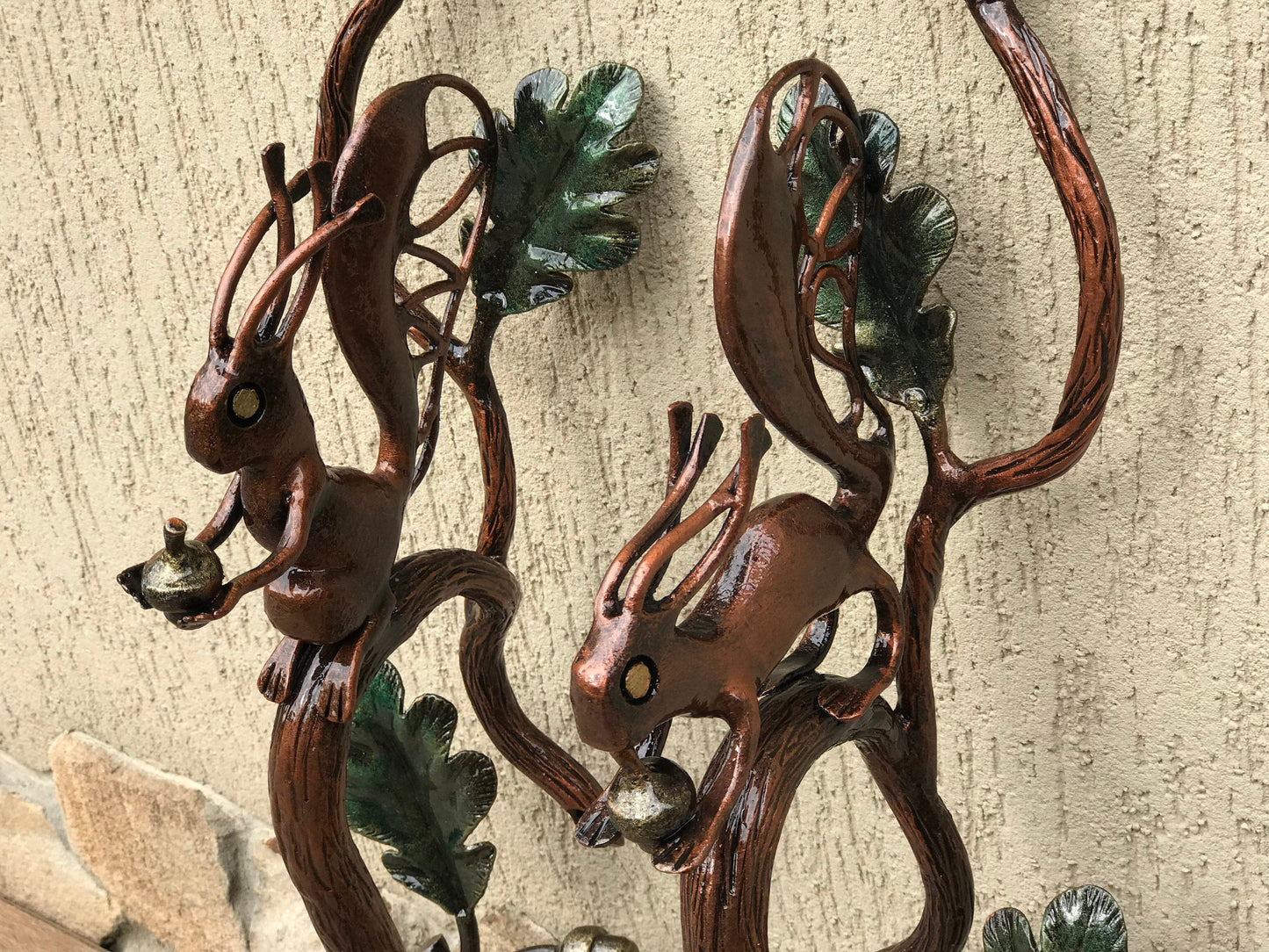 Door pull, door puller, door handle, door, squirrel, oak, acorn, forest fairy, forest art, wild animals, fairy tale, forest wall decor