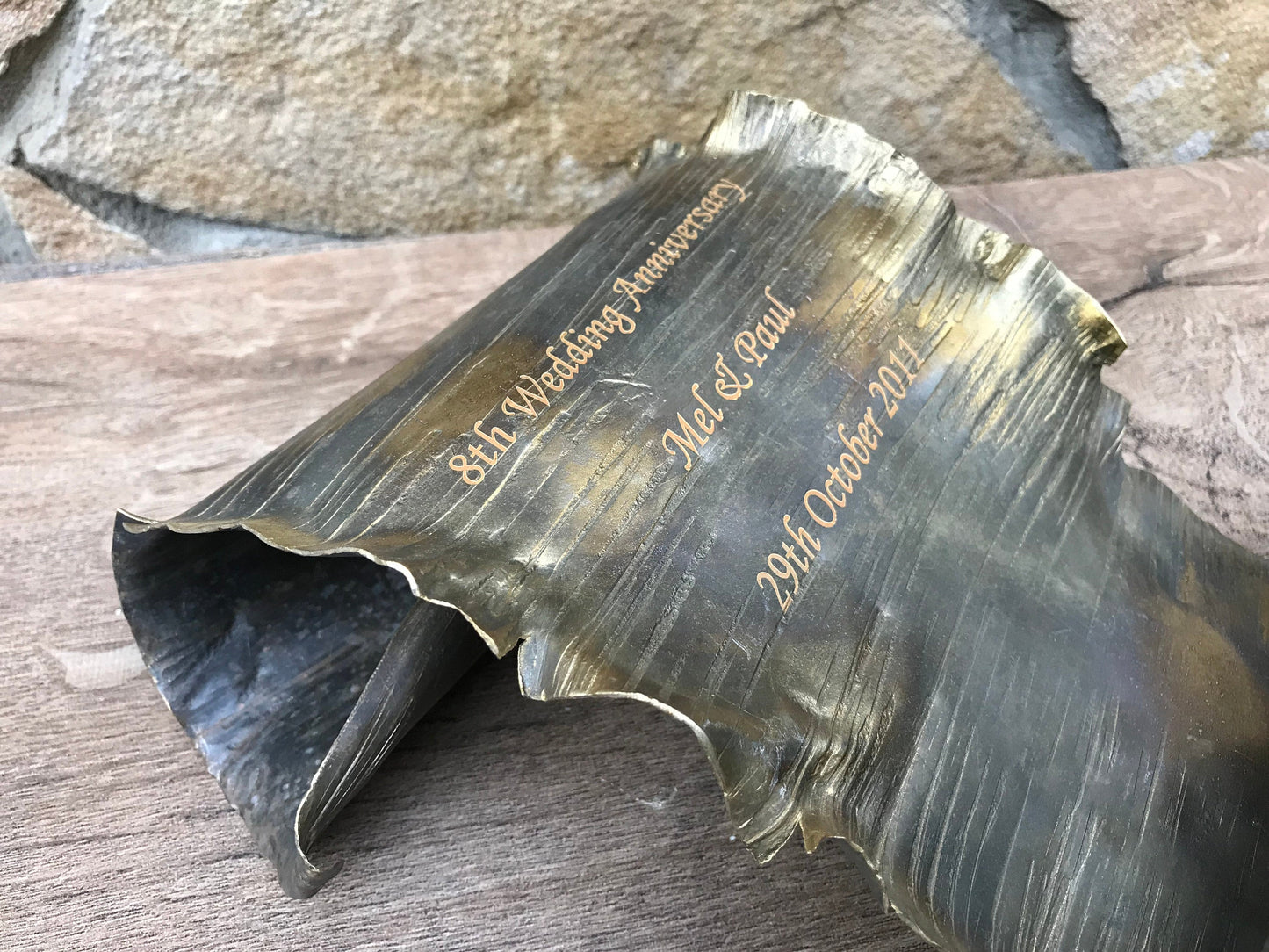 Bronze scroll, 8th anniversary, 19th anniversary, bronze gifts, bronze gift for him, bronze anniversary gifts for men, bronze gift for men