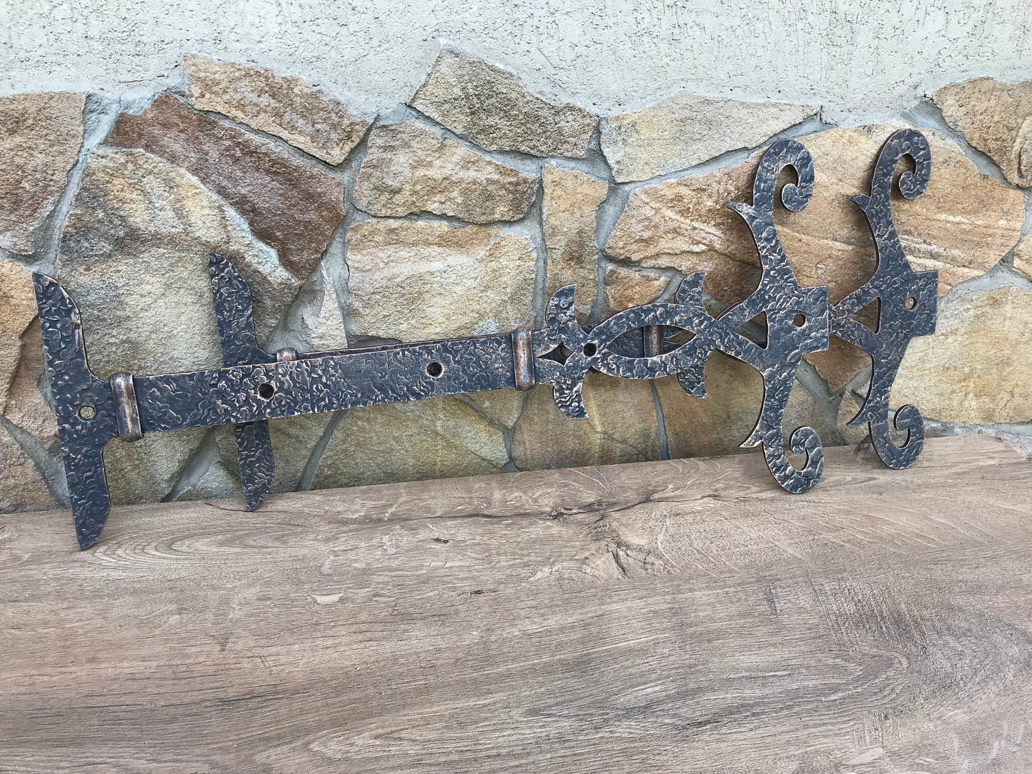 Shutter hinges, gate hinges, pair of hinges, cabinet hinges, furniture hinges, iron hinges, antique,strap hammered brackets,hand forged nail