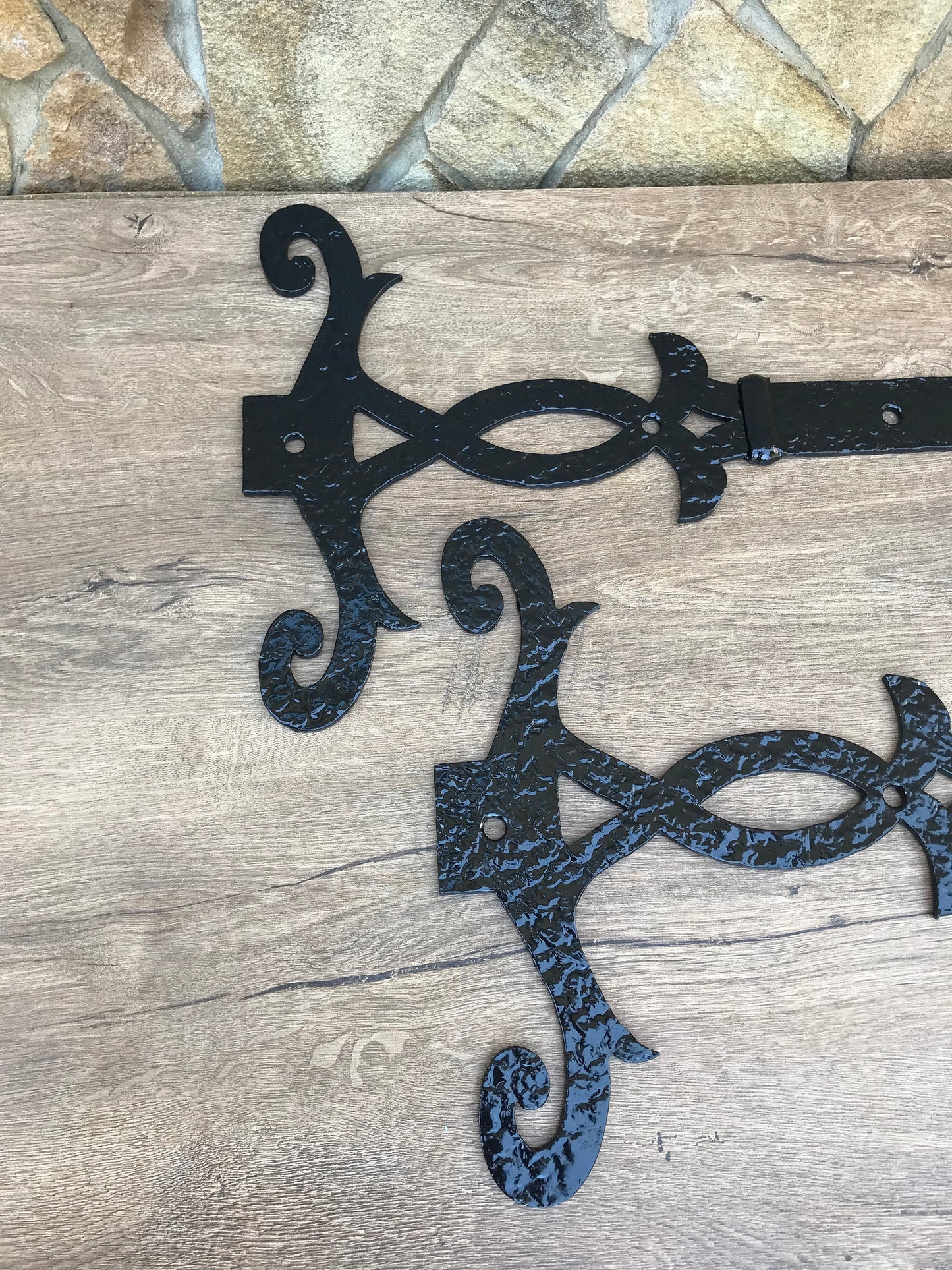 False hinges, pair of hinges, hardware, decorative hinges, door handle, strap hinges, door decor, antique hinges, hardware, door decor, axe