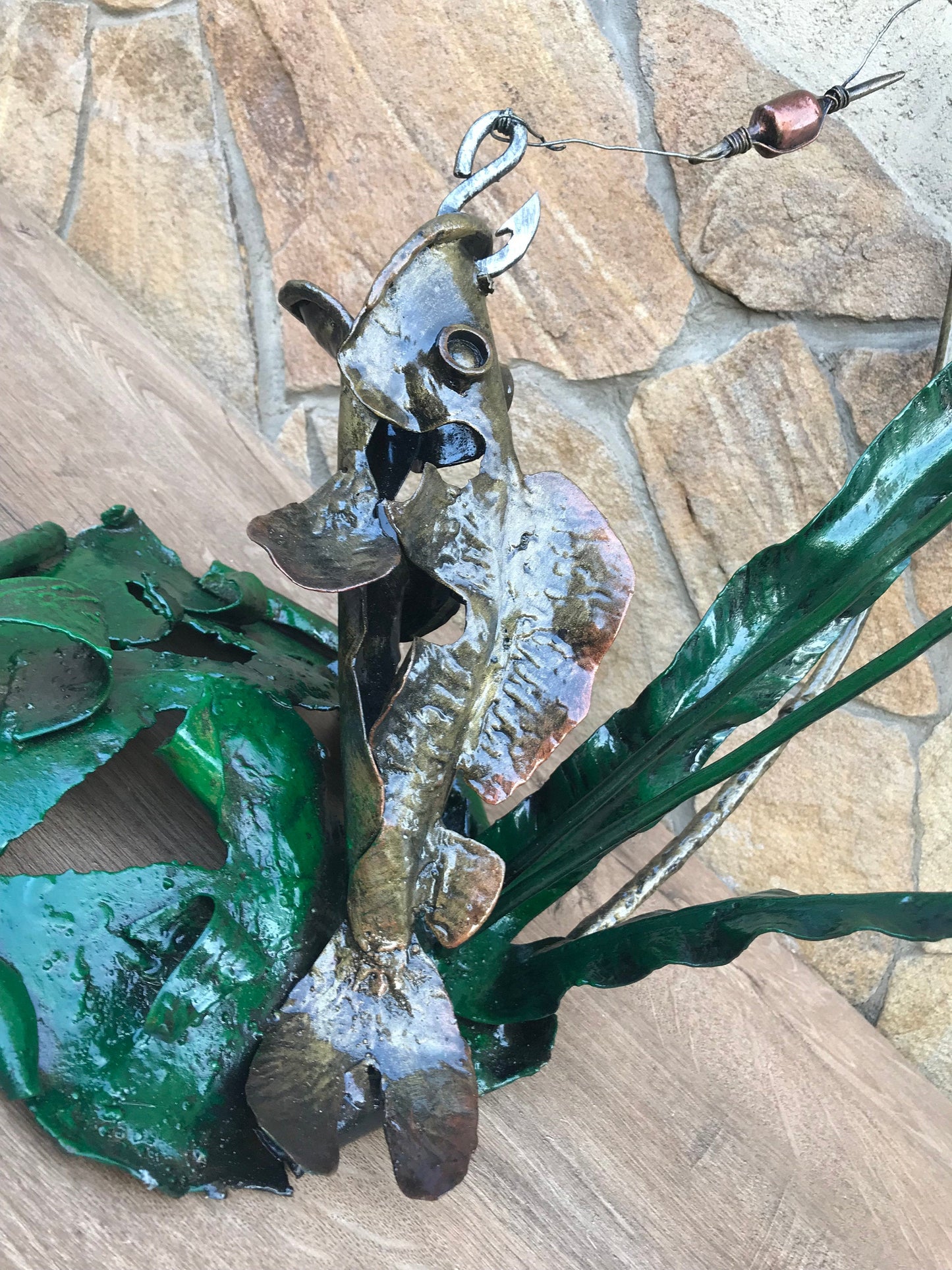 Metal fish, hand forged fish, metal fish art, metal fish sculpture, metal fish decor, iron fish, fishing gift,gift for fisher,steel fish art