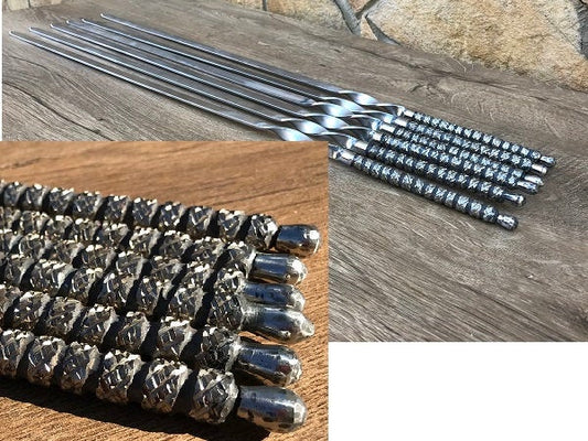 Steel anniversary gift, 11th anniversary gift, skewers, grilling gift, stainless steel skewers,stainless steel gift,steel gift, barbecue,BBQ