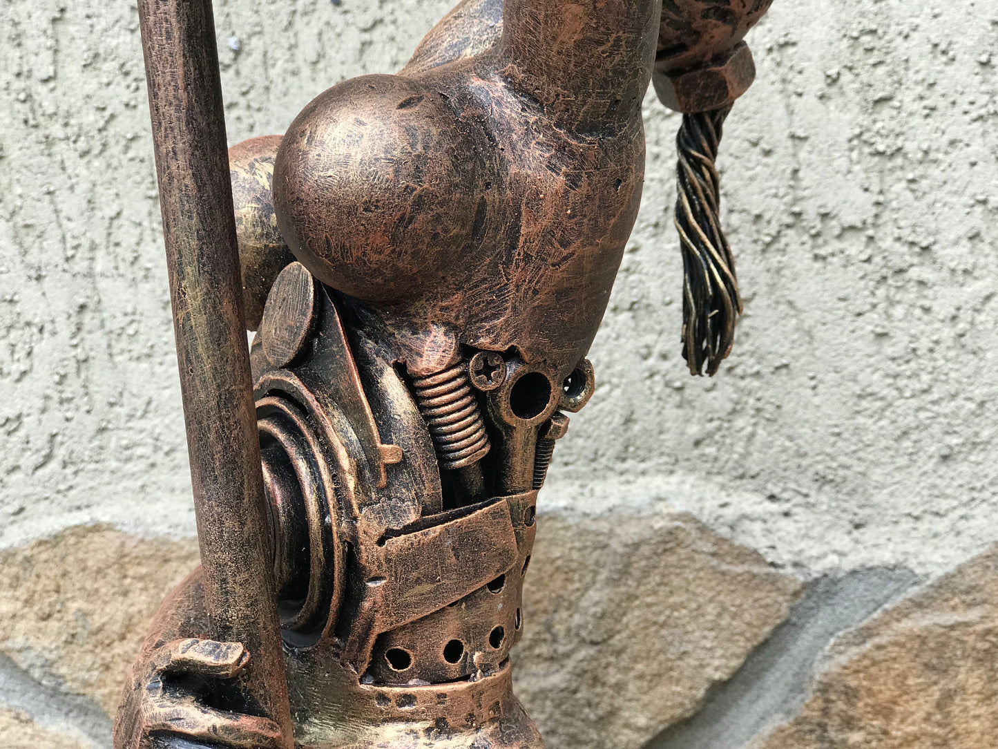 Steampunk sculpture, woman, woman sculpture, steampunk figurine, erotic art, iron athlet, steampunk gift, woman figurine,naked woman,ero art