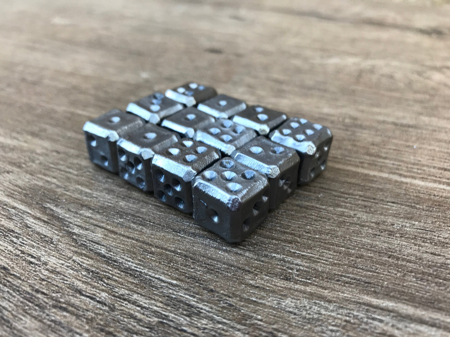 Dices, hand forged dices, iron dice, iron gift, iron anniversary, 6th anniversary, gambling dice, gaming dice, tabletop game, board games