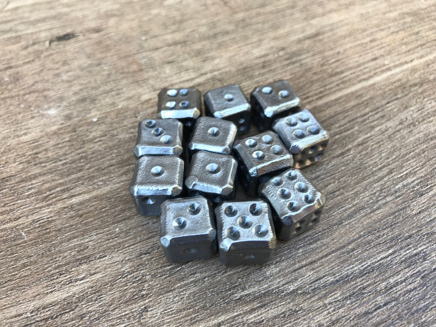Dices, hand forged dices, iron dice, iron gift, iron anniversary, 6th anniversary, gambling dice, gaming dice, tabletop game, board games
