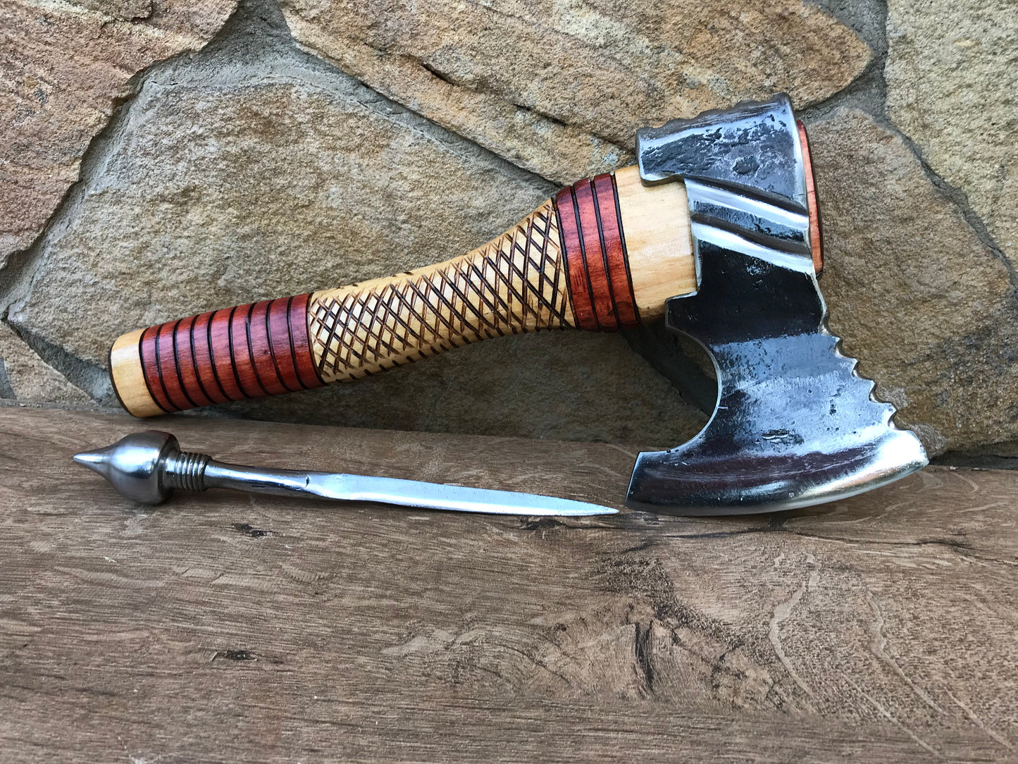 Viking axe, knife, mens gifts, viking armor, runic axe, runes decor, runes gift, hatchet, axe, axe gift, manly gift, handyman tool, vikings