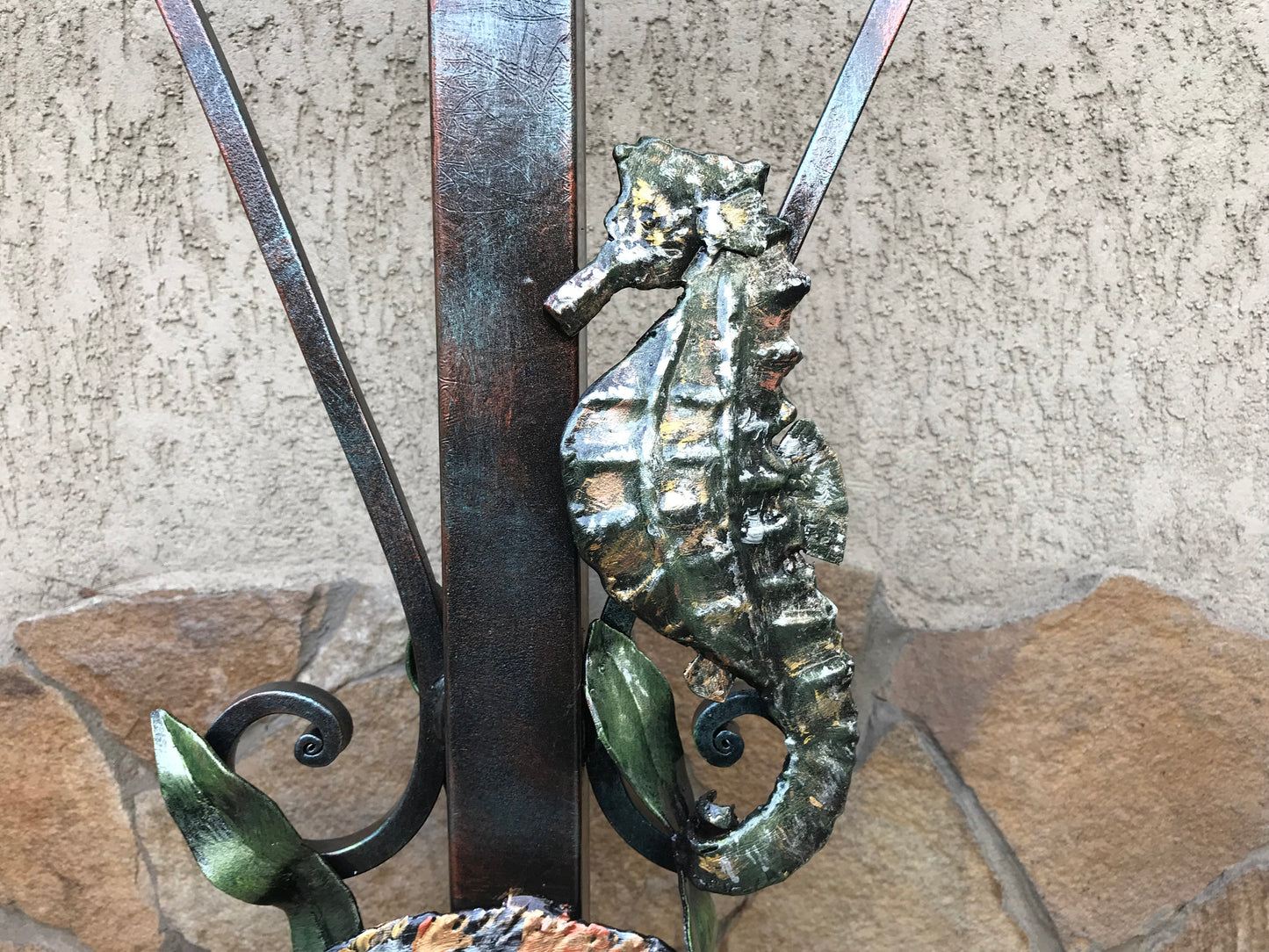 Metal legs, table legs, table base, metal table legs, steel table legs, ocean theme, coastal decor, jellyfish, seahorse,seaweeds,fish,shell