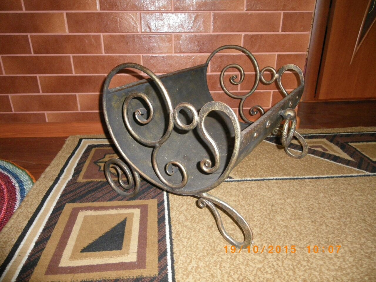 Fireplace log holder, fireplace log rack, medieval tools, dining room decor, medieval decor, medieval gift, firewood, log storage,room decor